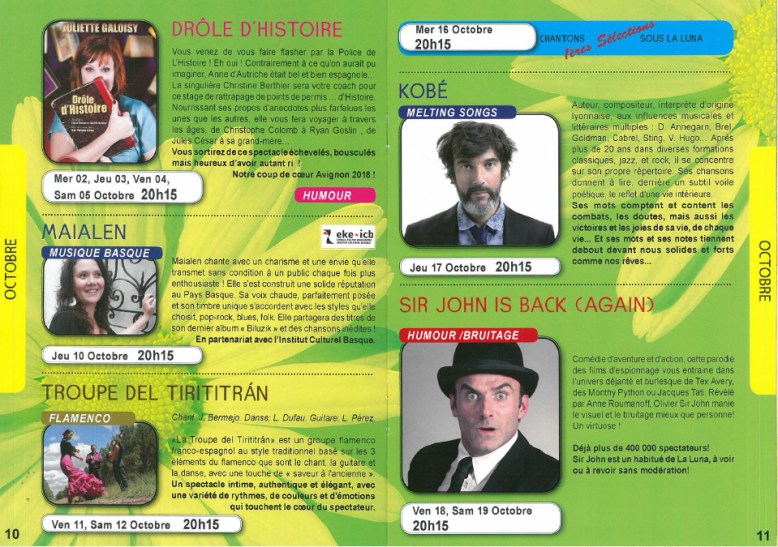 LA TROUPE DEL TIRITITÁN EN EL CAFE-TEATRO LUNA NEGRA DE BAYONNE